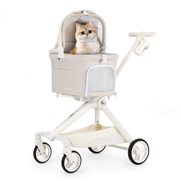 Pet Stroller - TT (detachable basket, 4-way flexibility)