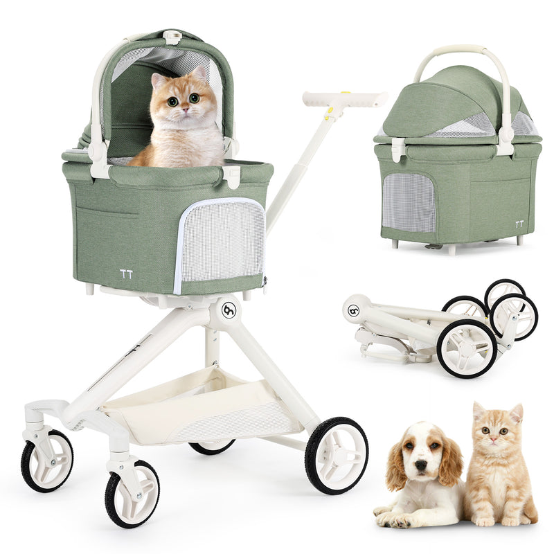 Pet Stroller - TT (detachable basket, 4-way flexibility)