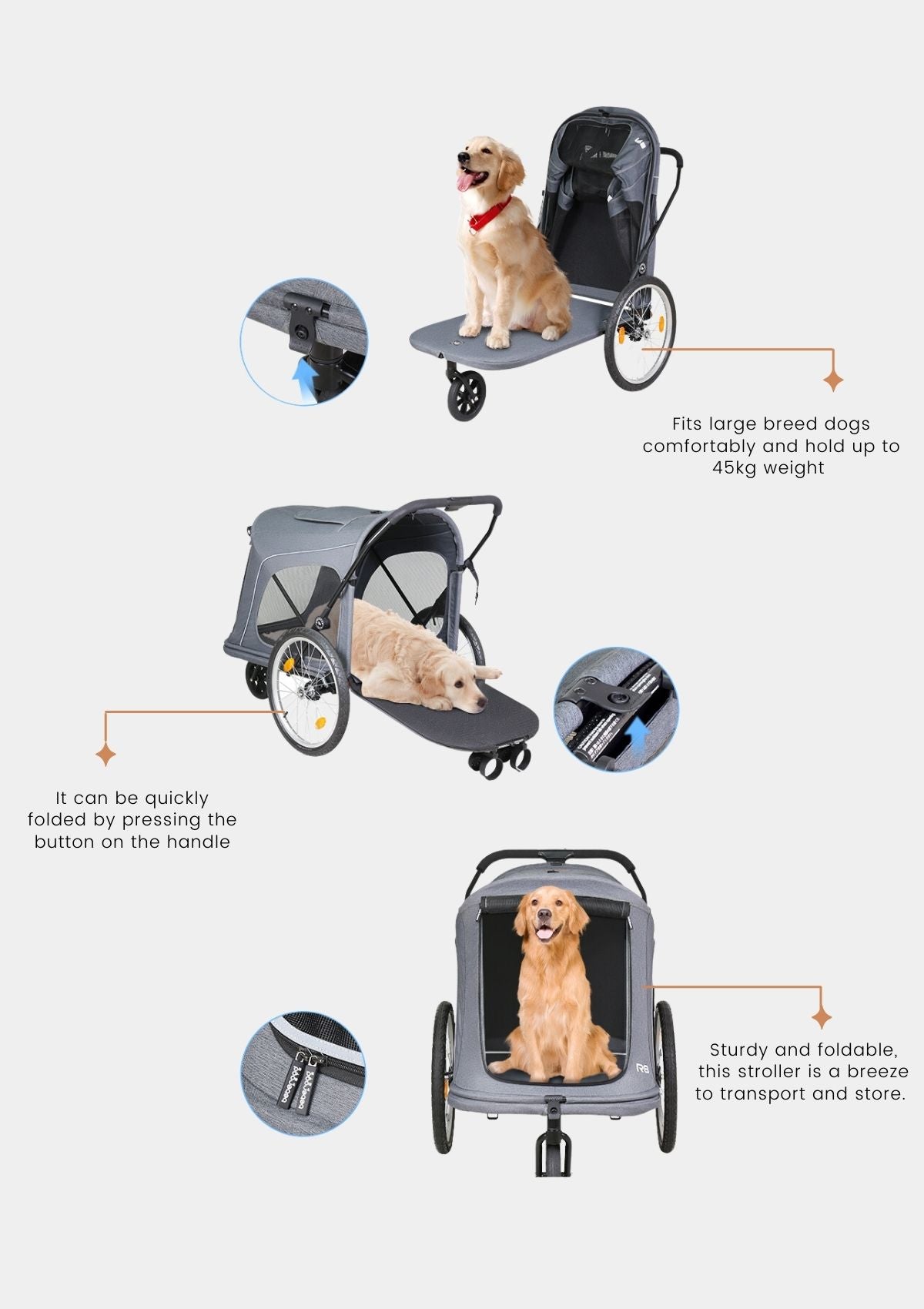 rei dog stroller Pet Stroller / Bike Trailer