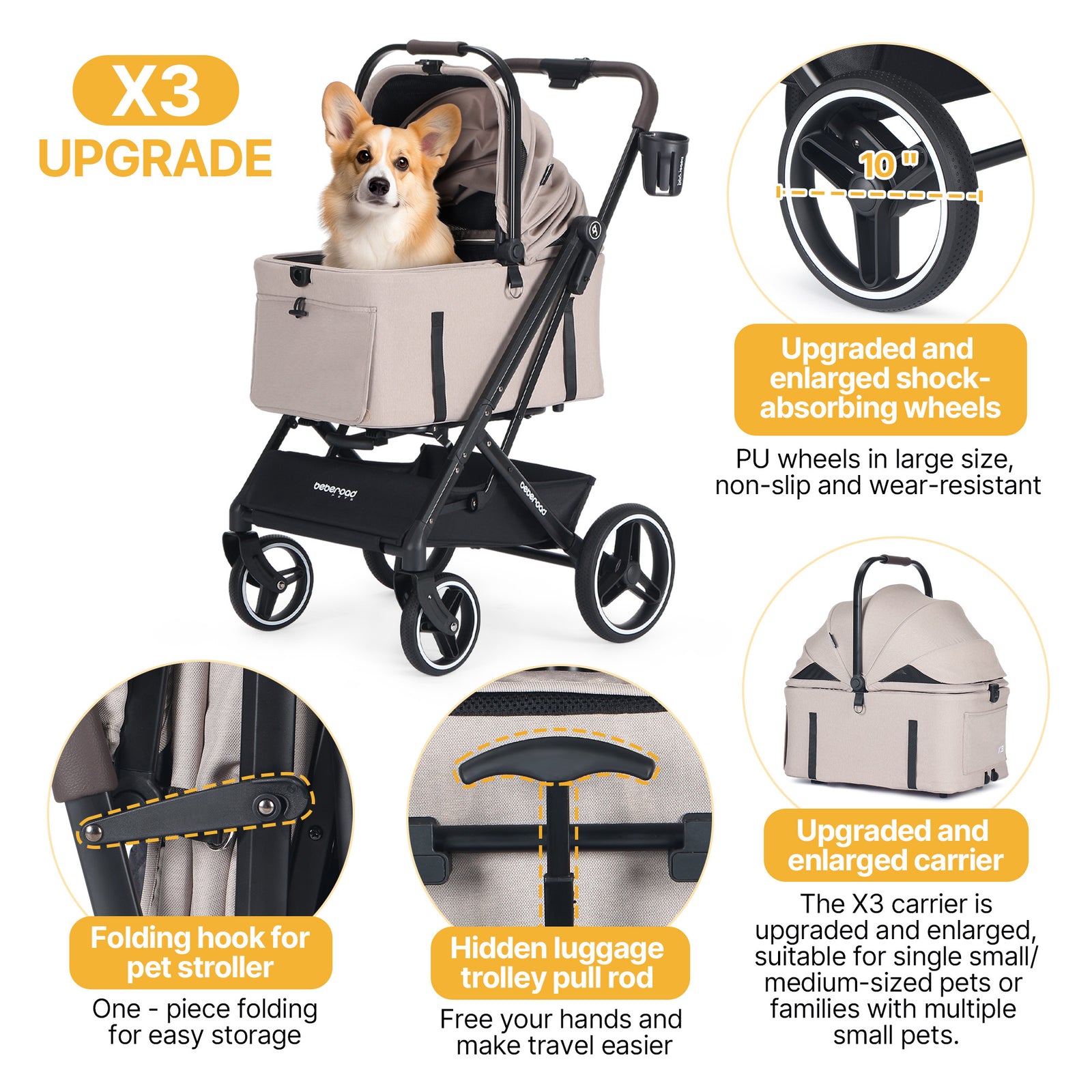 dog stroller 20kg weight limit Pet Stroller