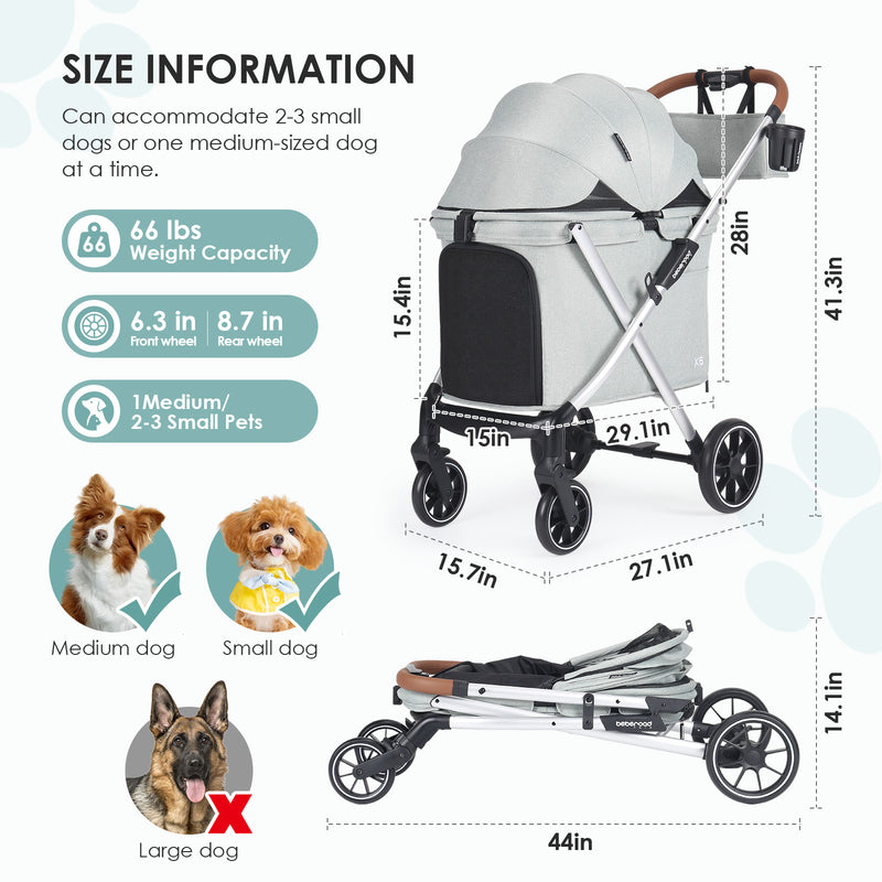 Pet stroller - X6 (Fully Collapsable)
