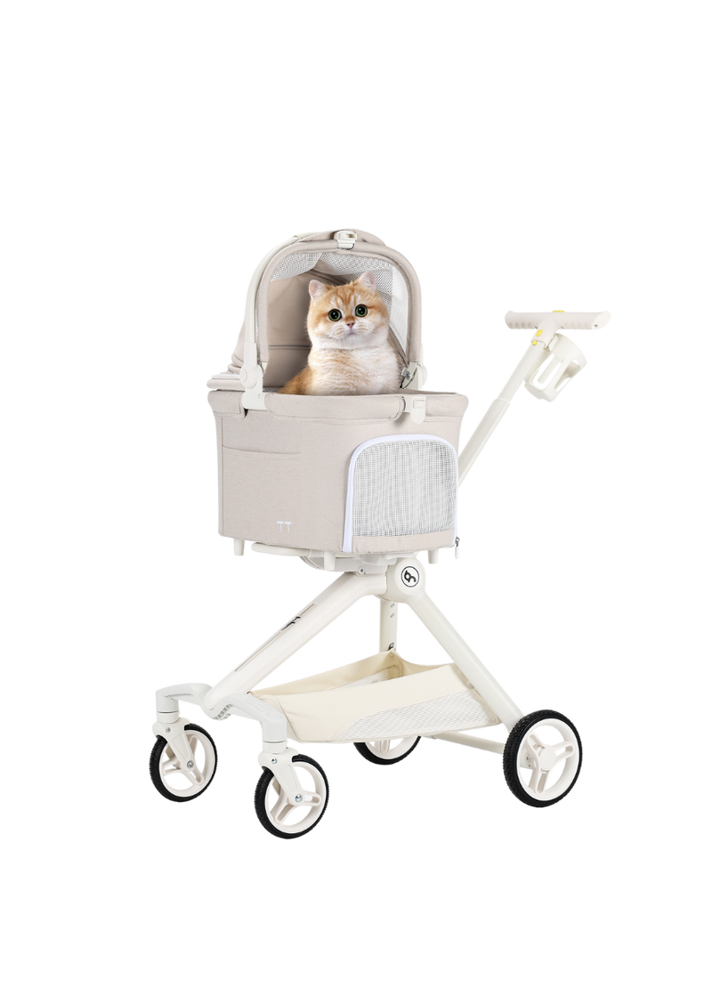 Pet Stroller - TT (detachable basket, 4-way flexibility)